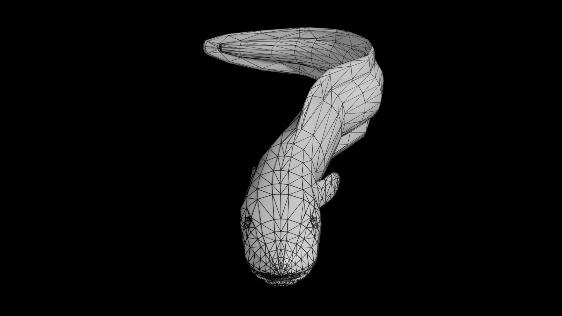 Eel PBR rigged 3D model_10