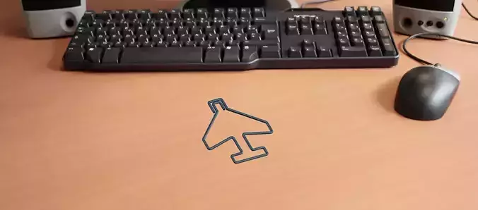 Airplane paper clip