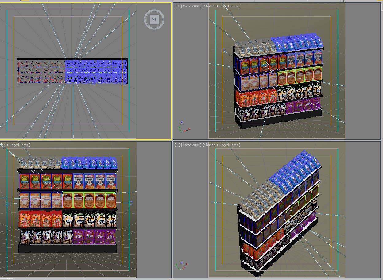 Storage shelving  rack store cereal food 3D model_7