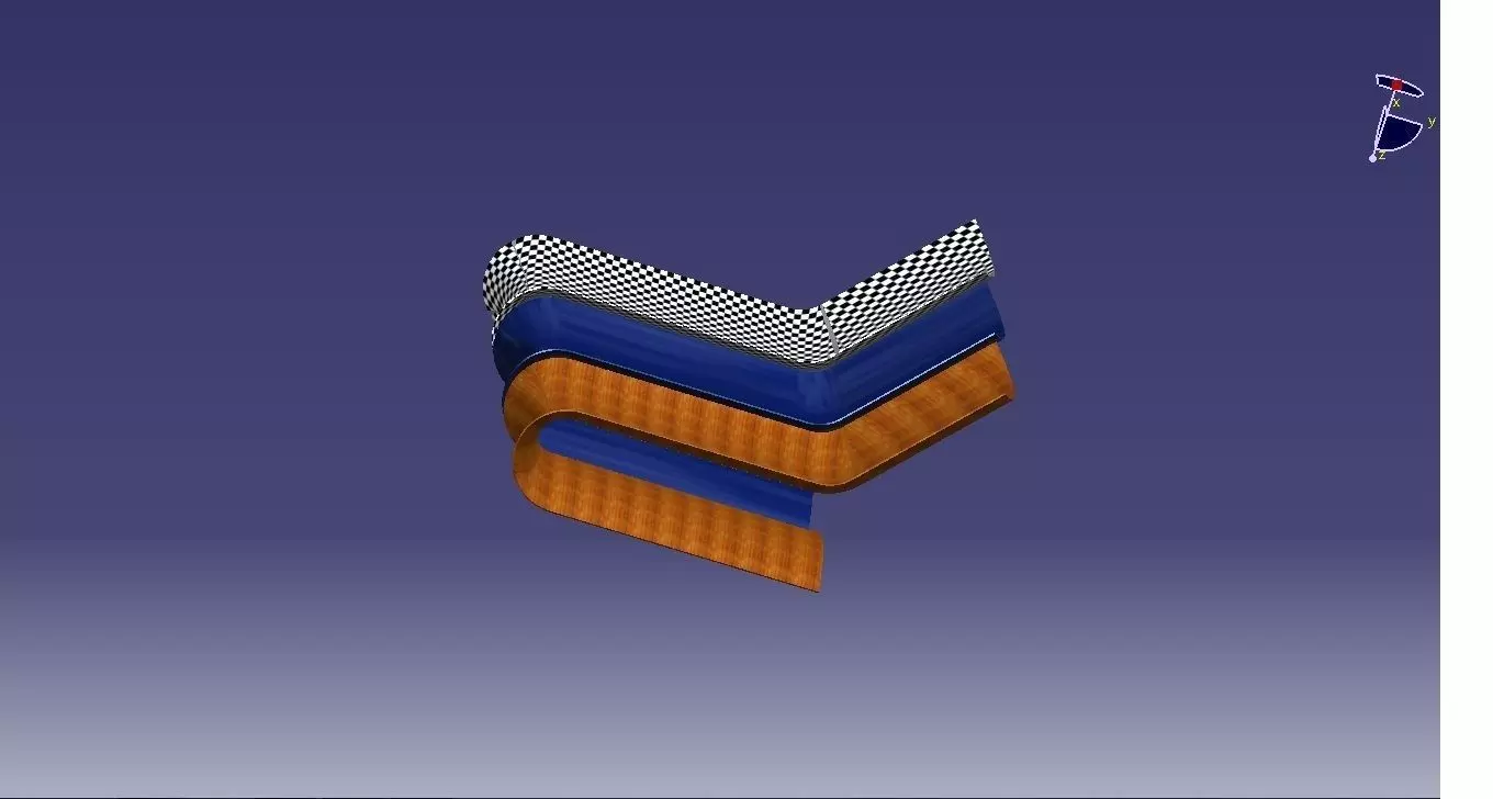 Simple pool chair Free 3D model