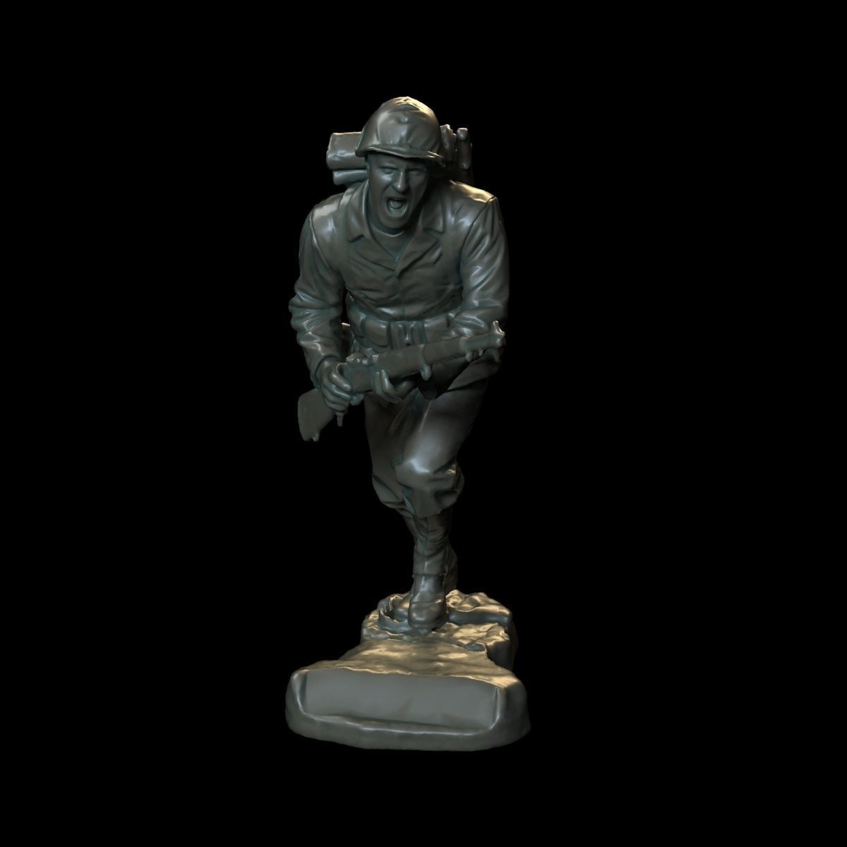 Soldier sculpture 3D print model_2
