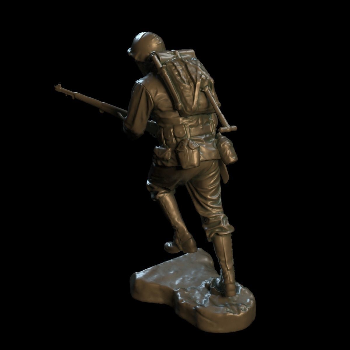 Soldier sculpture 3D print model_3