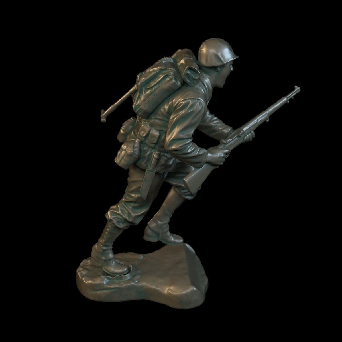 Soldier sculpture 3D print model_5