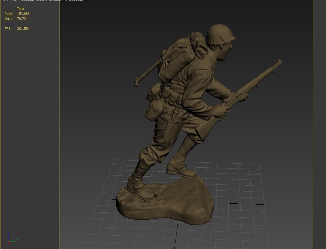Soldier sculpture 3D print model_7