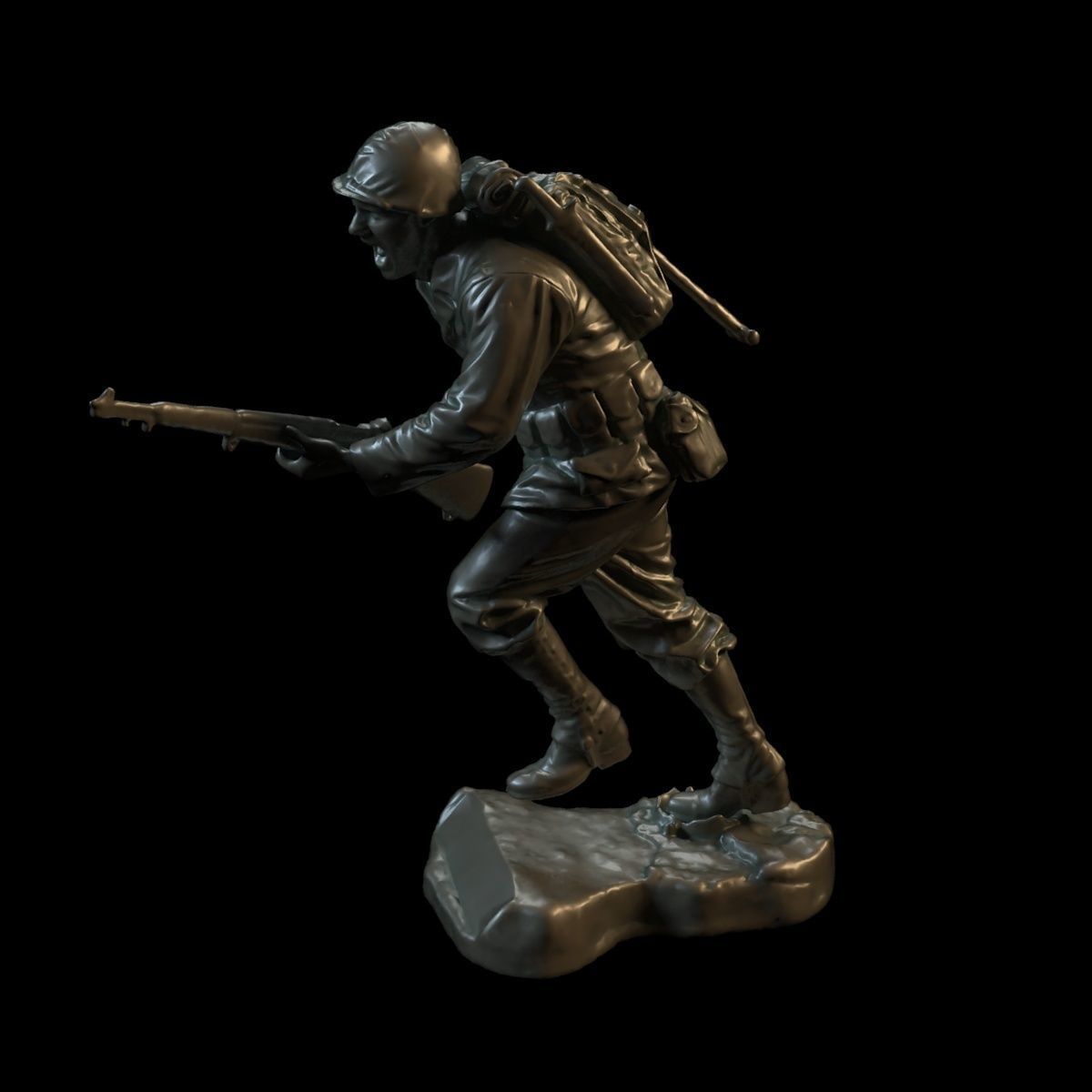 Soldier sculpture 3D print model_4