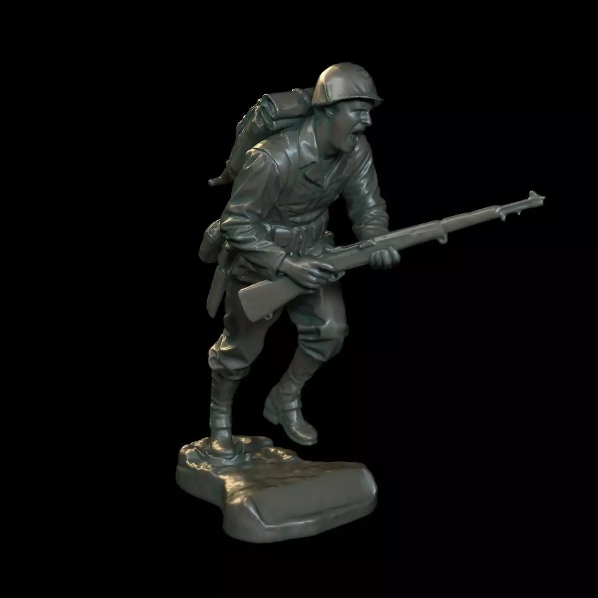 Soldier sculpture 3D print model_0