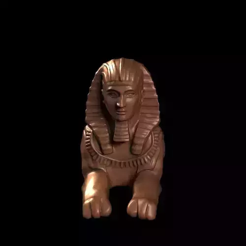 Sphinx statue of egyptian pharaoh 3D print model
