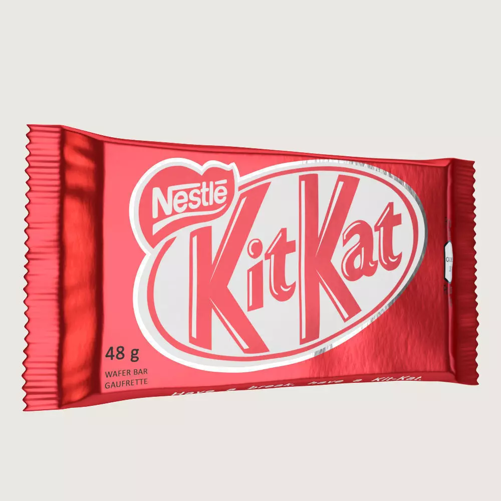 Kitkat Kit Kat Chocolate Bar Low-poly 3D model_0