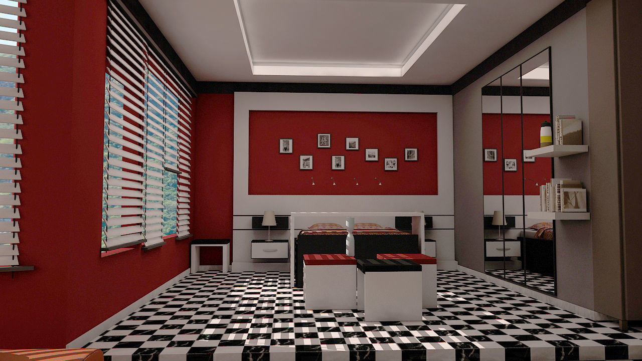 3D room with Seating Model 3D model_5