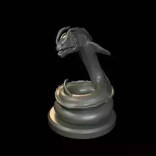 Leviathan model statue of snake 3D print model