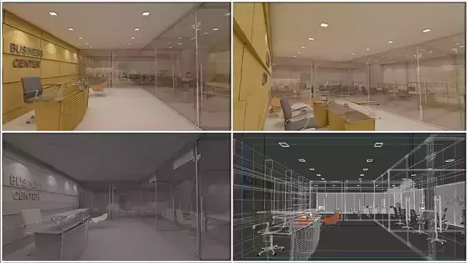 3D Business Center Office 3D model