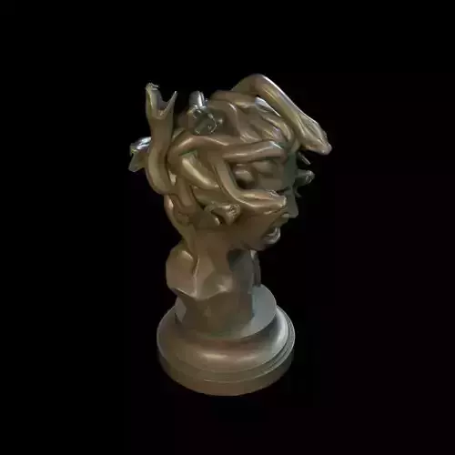 Medusa model statue of snake 3D print model