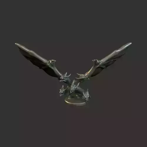 Tiamat dragon with wings