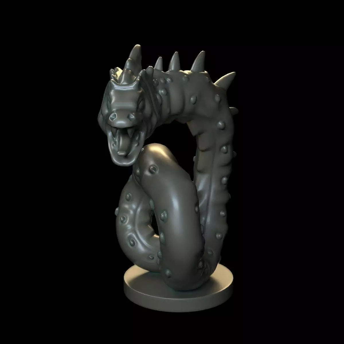 Snake sculpture 3D print model
