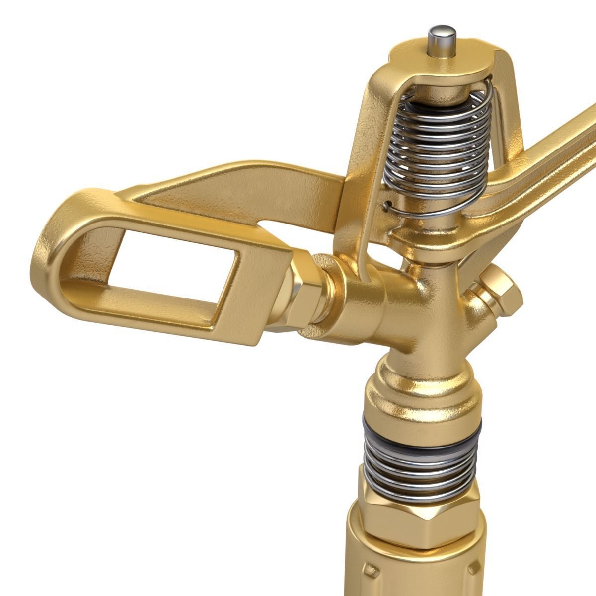 Sprinkler golden watering can 3D model_1