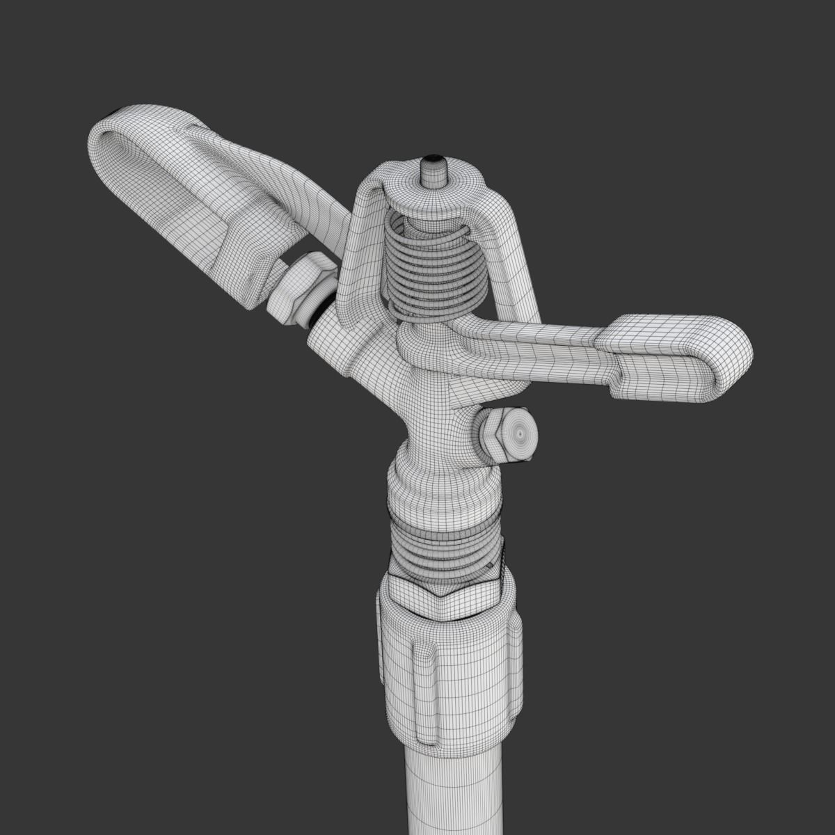 Sprinkler golden watering can 3D model_23