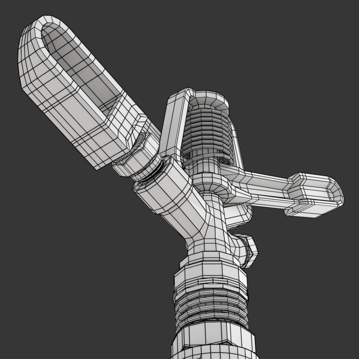 Sprinkler golden watering can 3D model_15