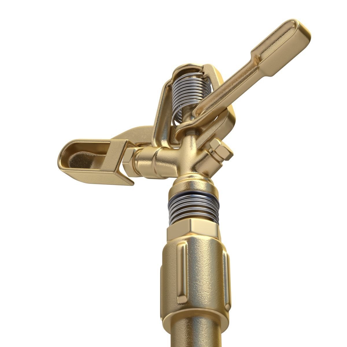 Sprinkler golden watering can 3D model_3