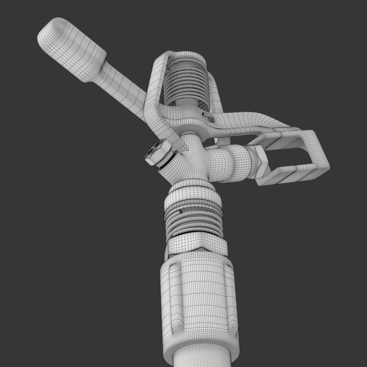 Sprinkler golden watering can 3D model_25