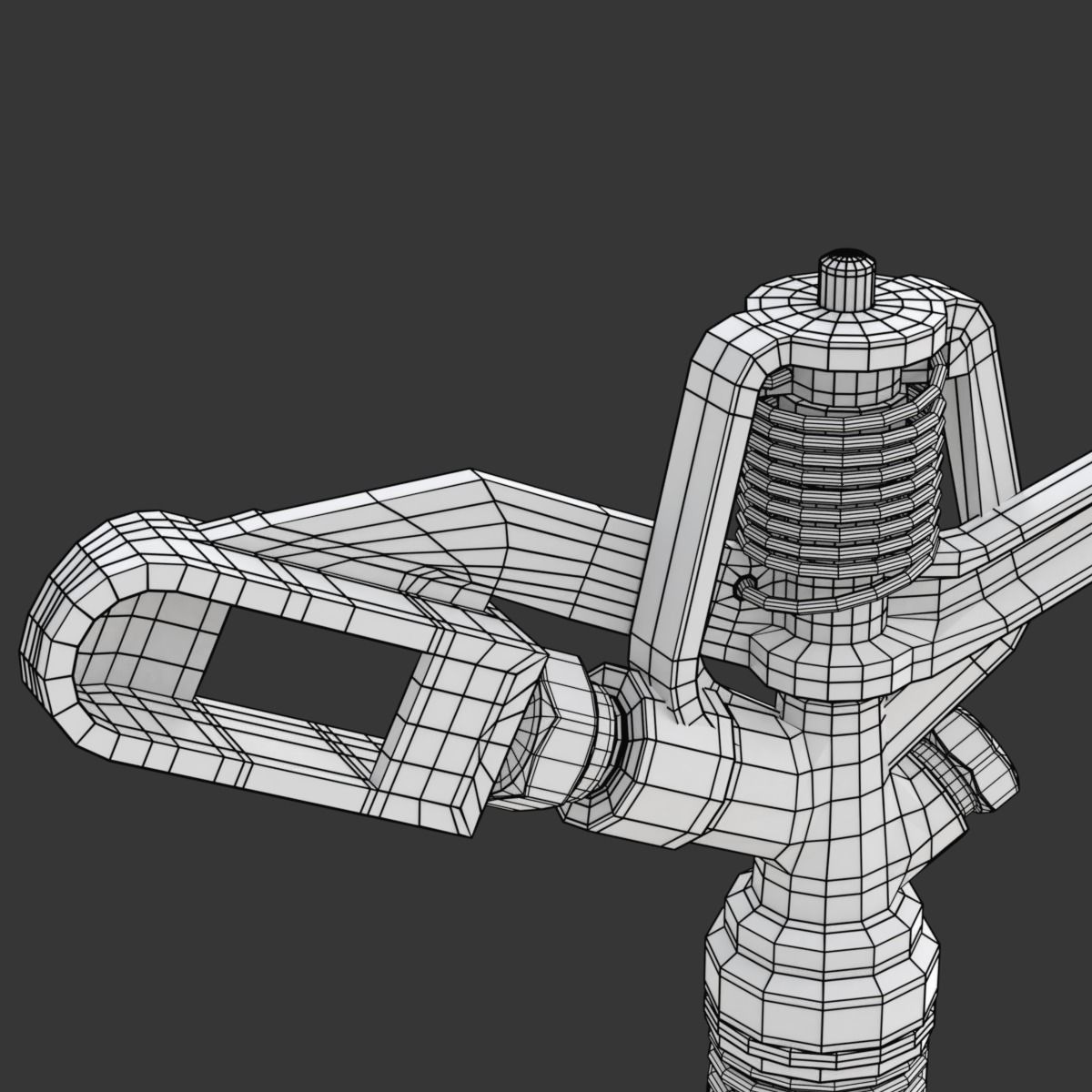 Sprinkler golden watering can 3D model_13