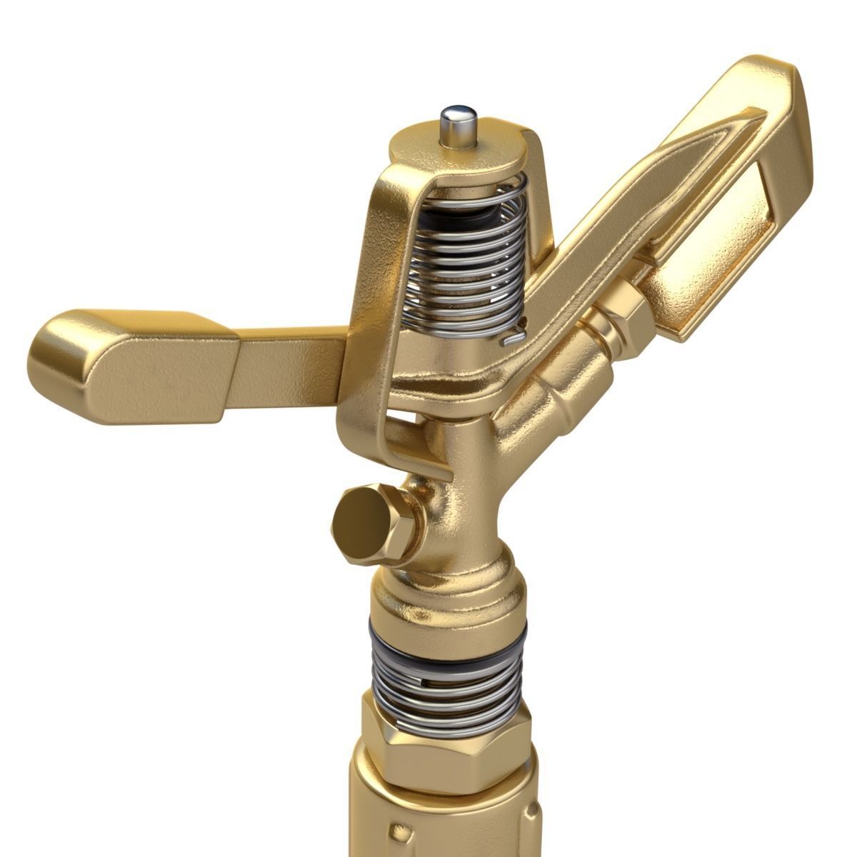 Sprinkler golden watering can 3D model_4