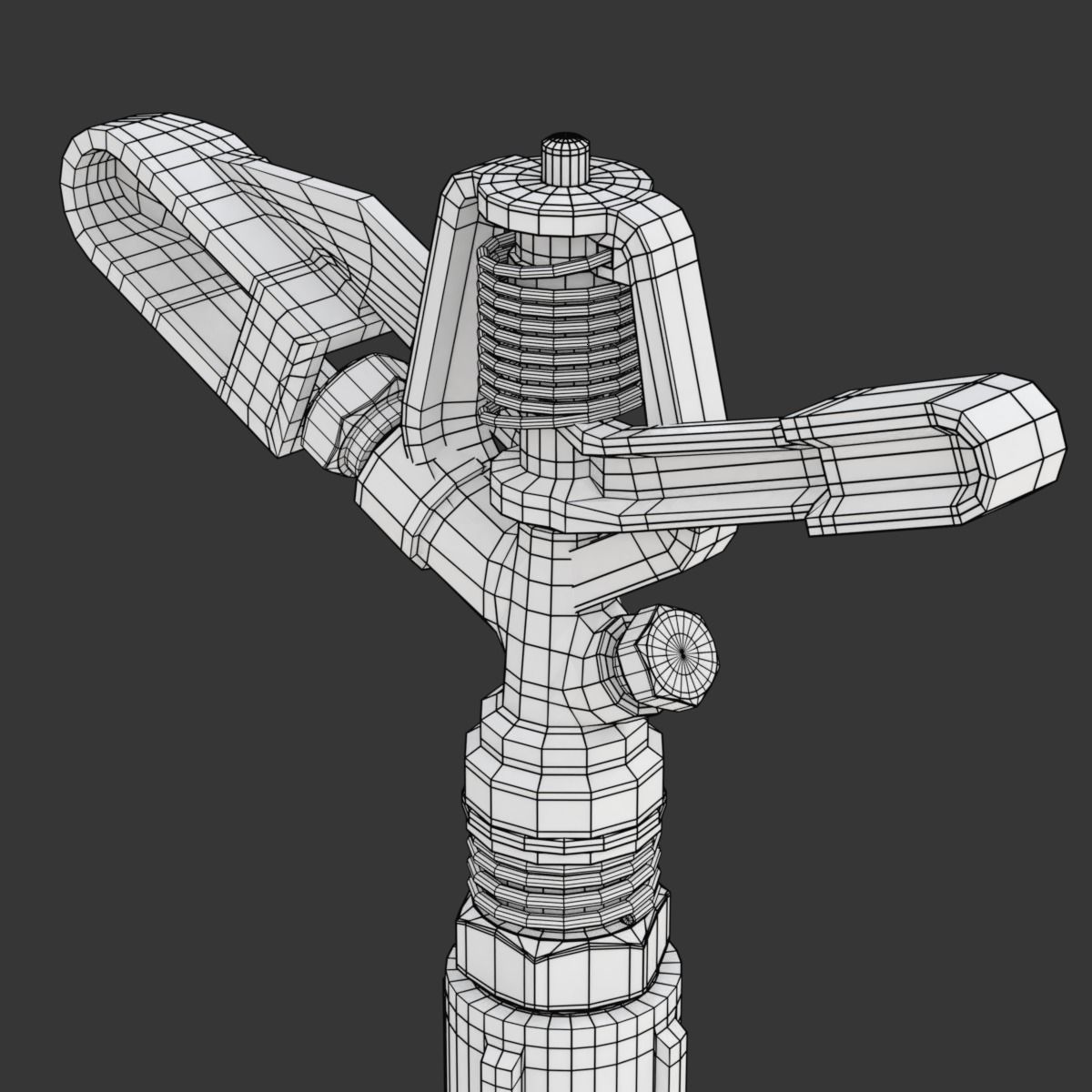 Sprinkler golden watering can 3D model_19