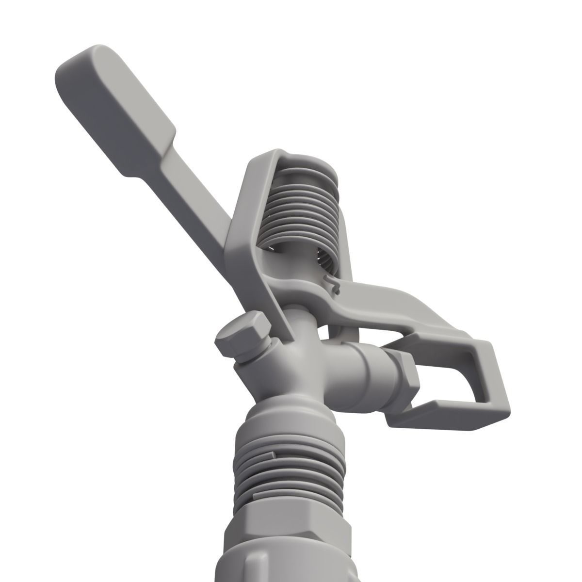 Sprinkler golden watering can 3D model_8