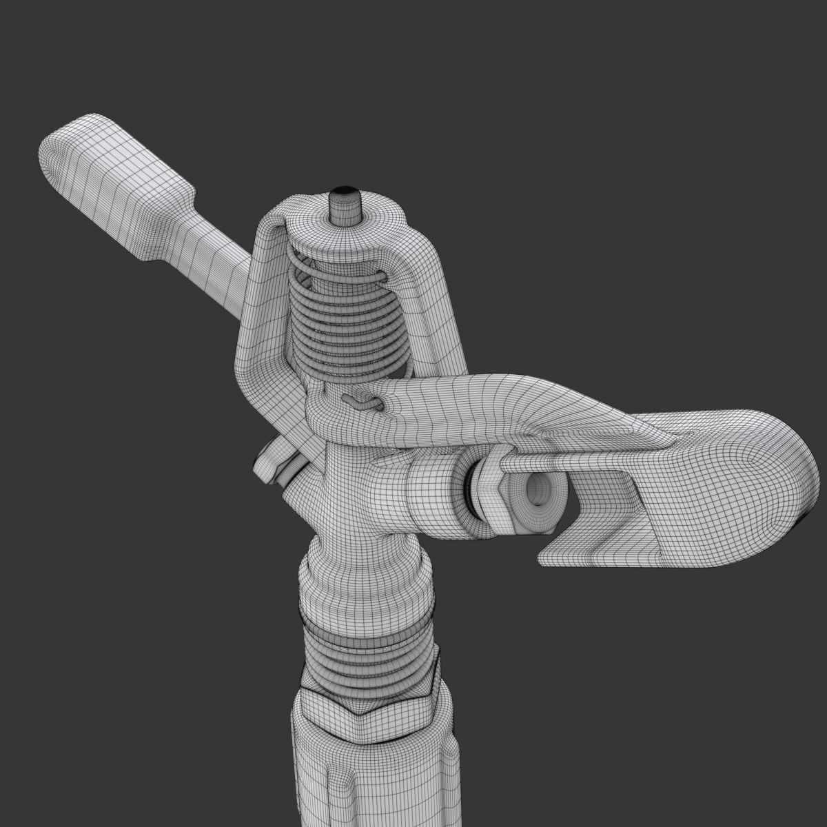 Sprinkler golden watering can 3D model_24