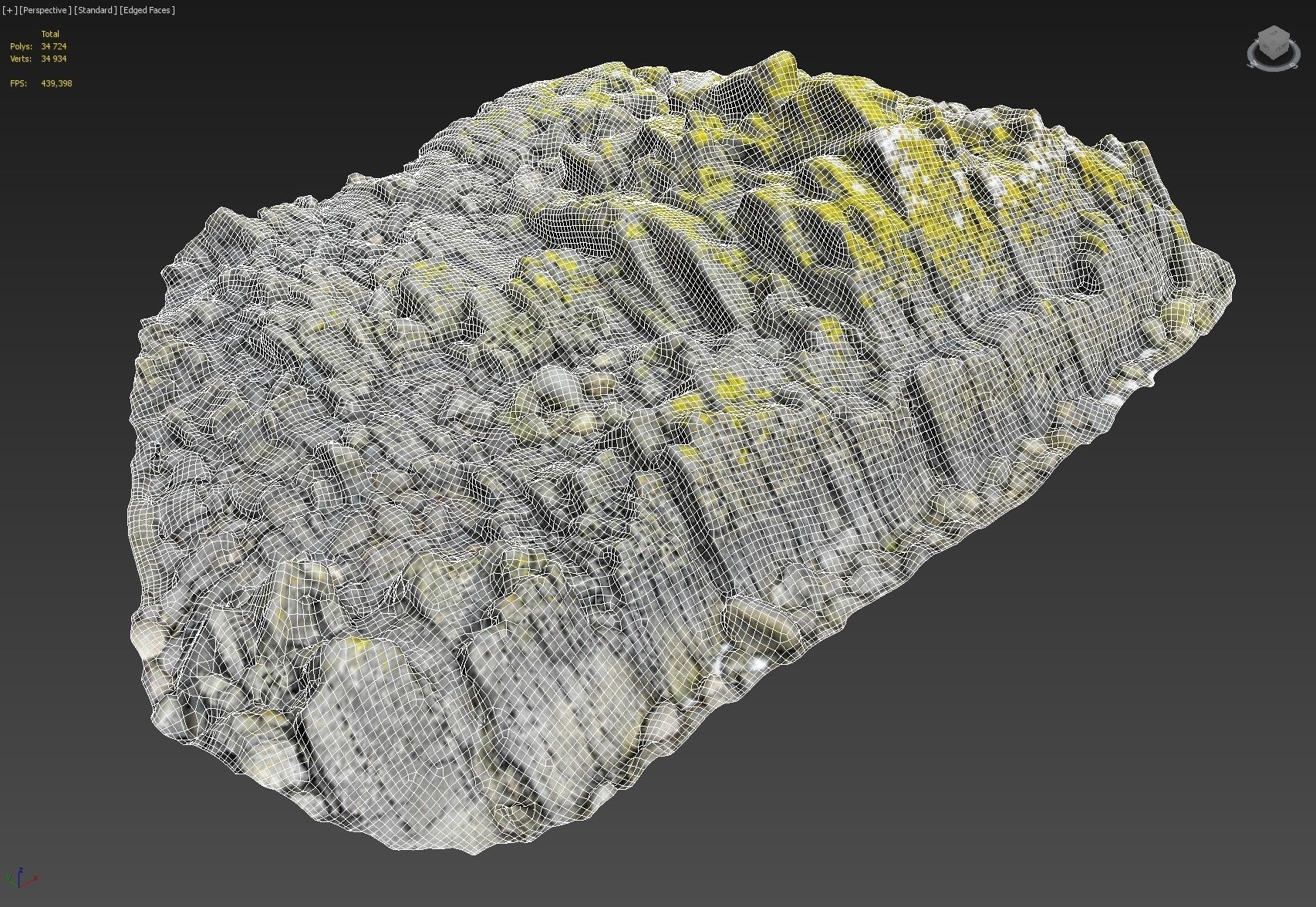 3d scanned rock cliff R 3D model_5