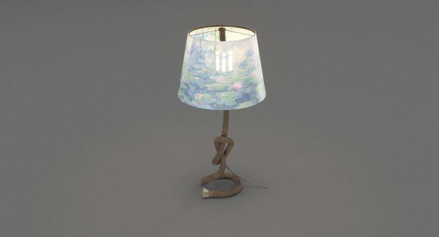 Rope Table Lamp 3D model_2
