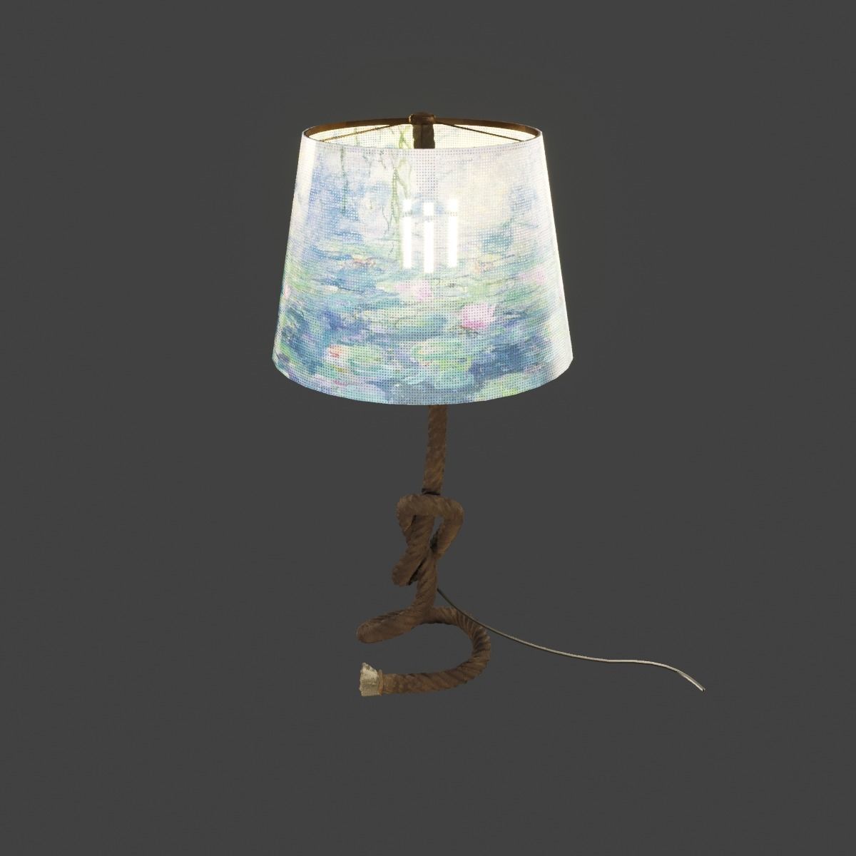Rope Table Lamp 3D model_7