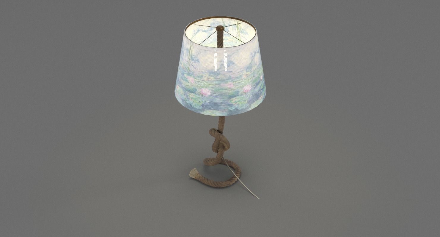 Rope Table Lamp 3D model_5