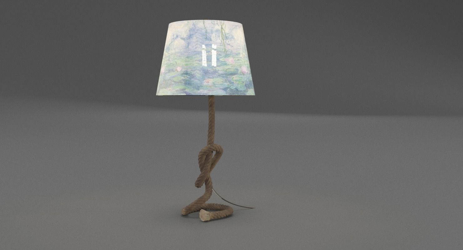 Rope Table Lamp 3D model_3