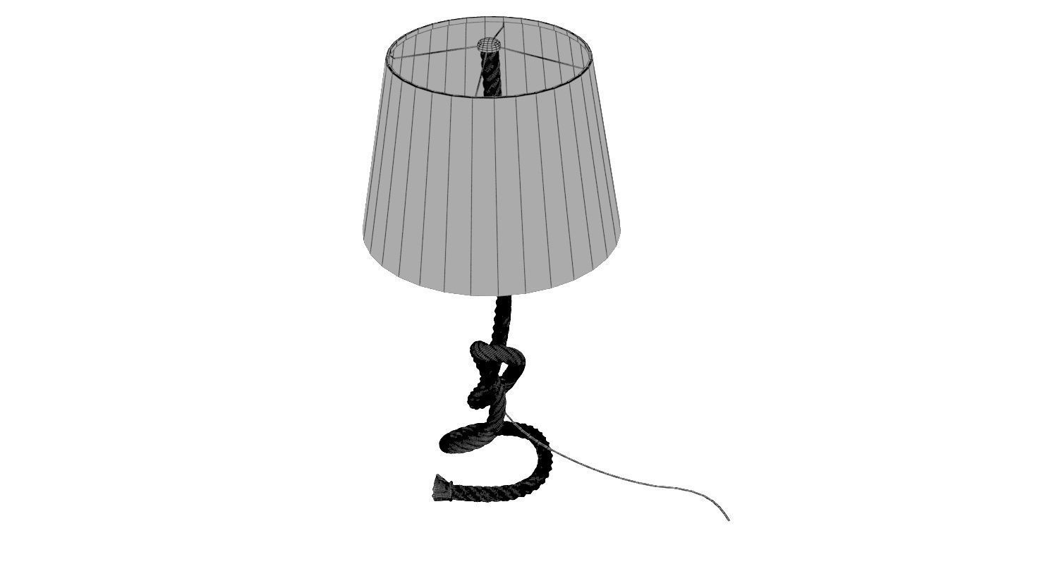 Rope Table Lamp 3D model_8