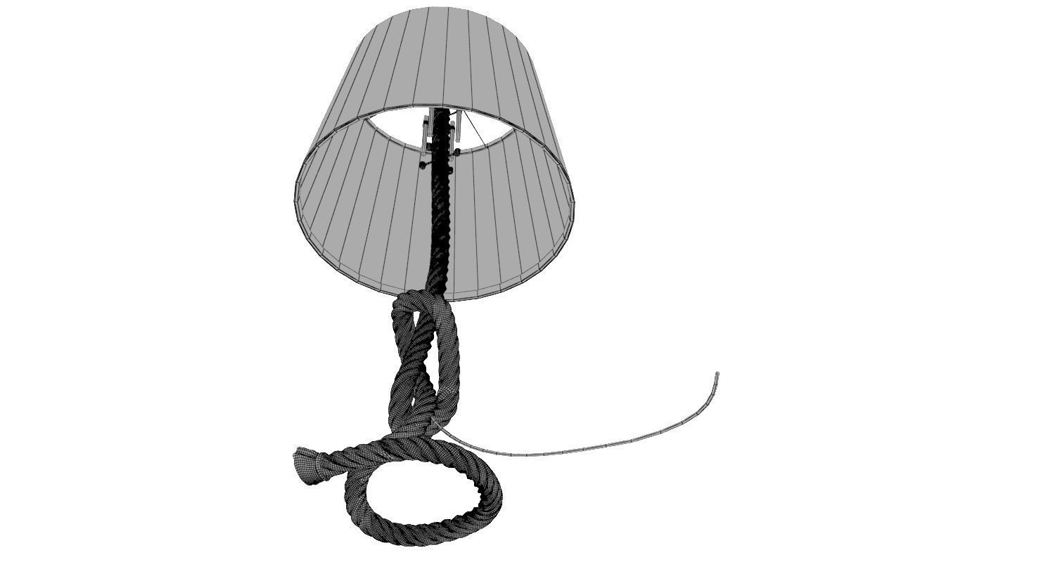 Rope Table Lamp 3D model_9