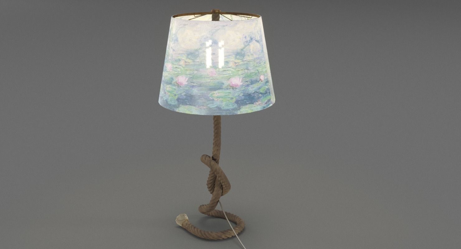 Rope Table Lamp 3D model_4