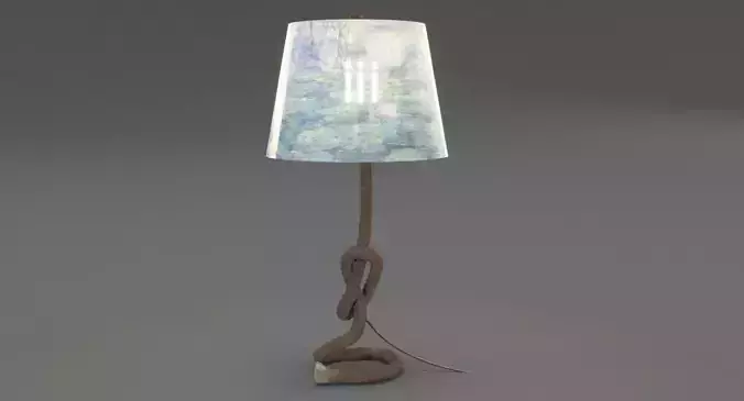 Rope Table Lamp 3D model
