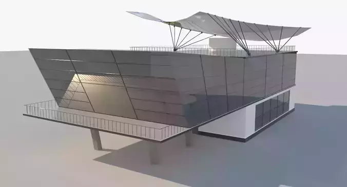 Modern Glass Shoping Mall