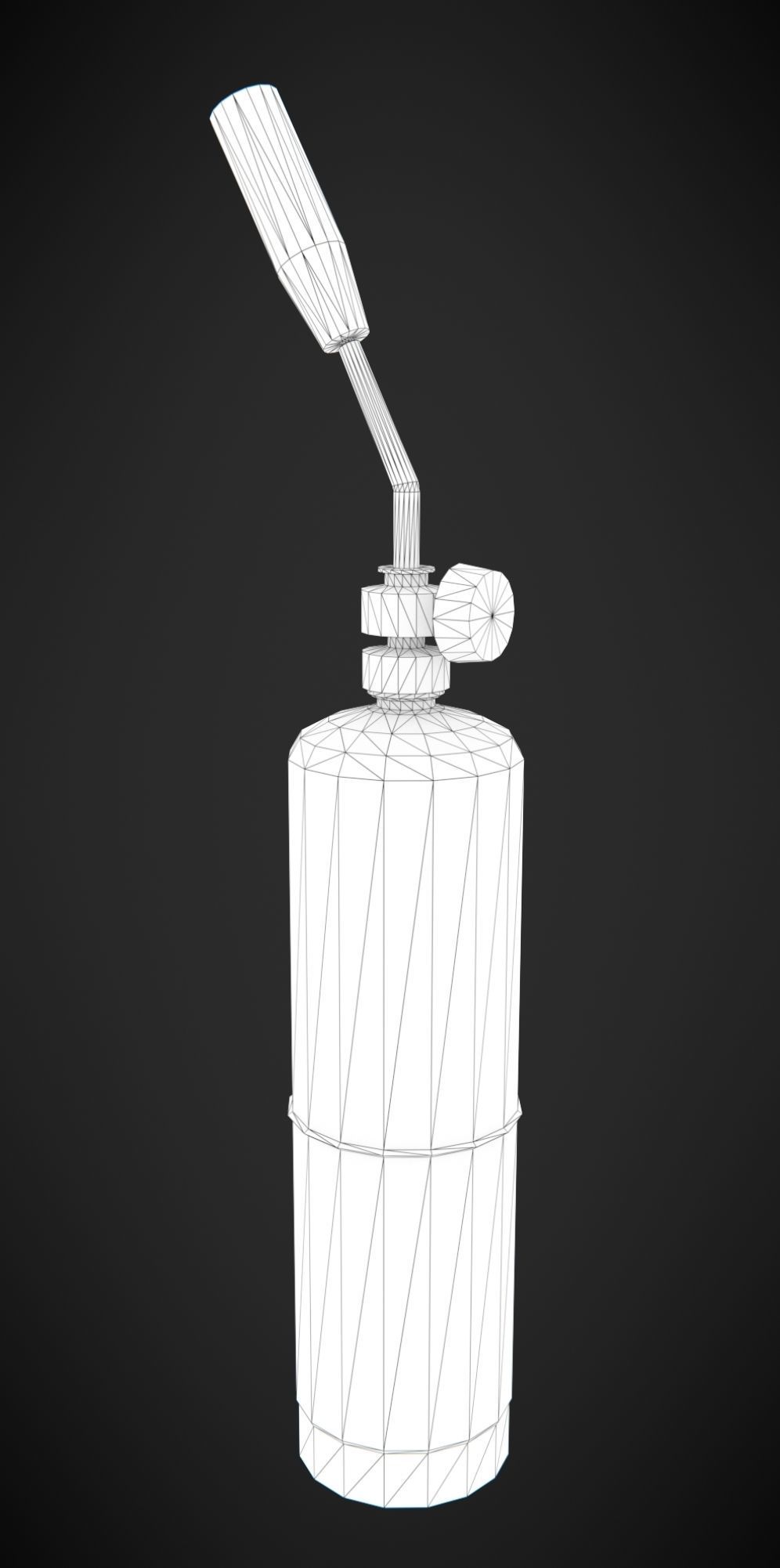 Hand held propane torch Free low-poly 3D model_4