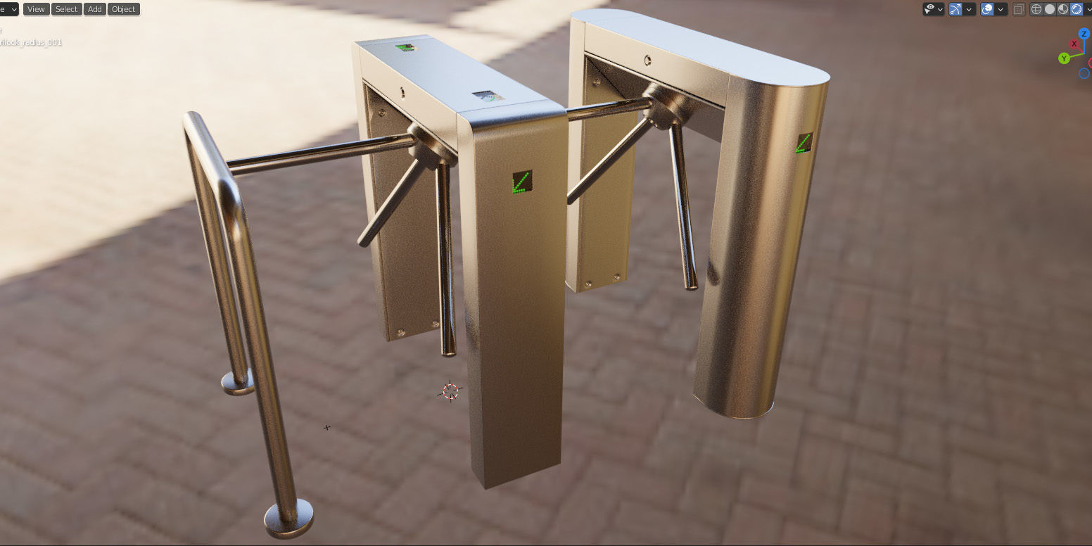 Turnstile Trilock 900 3D model_1