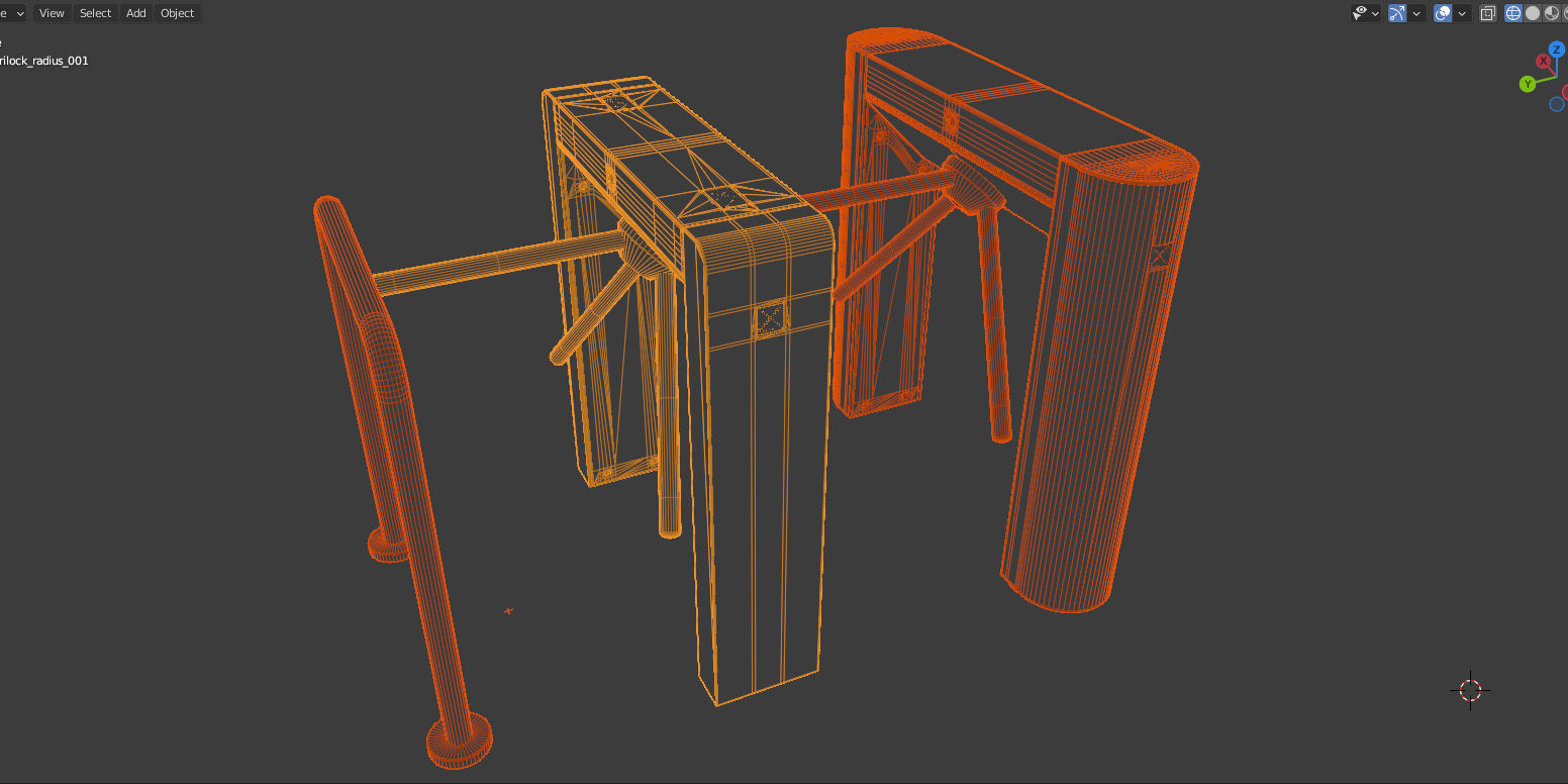Turnstile Trilock 900 3D model_10