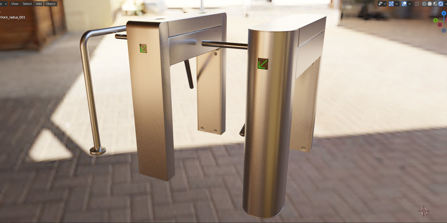 Turnstile Trilock 900 3D model_3