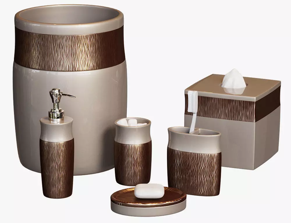 Magnolia Bath Accessories by Croscill 3D model_0