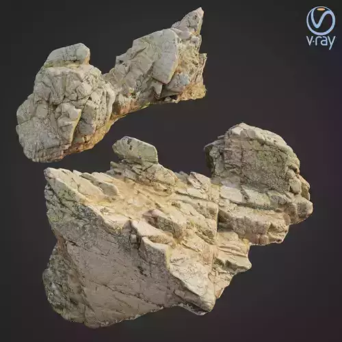 3d scanned rock cliff S