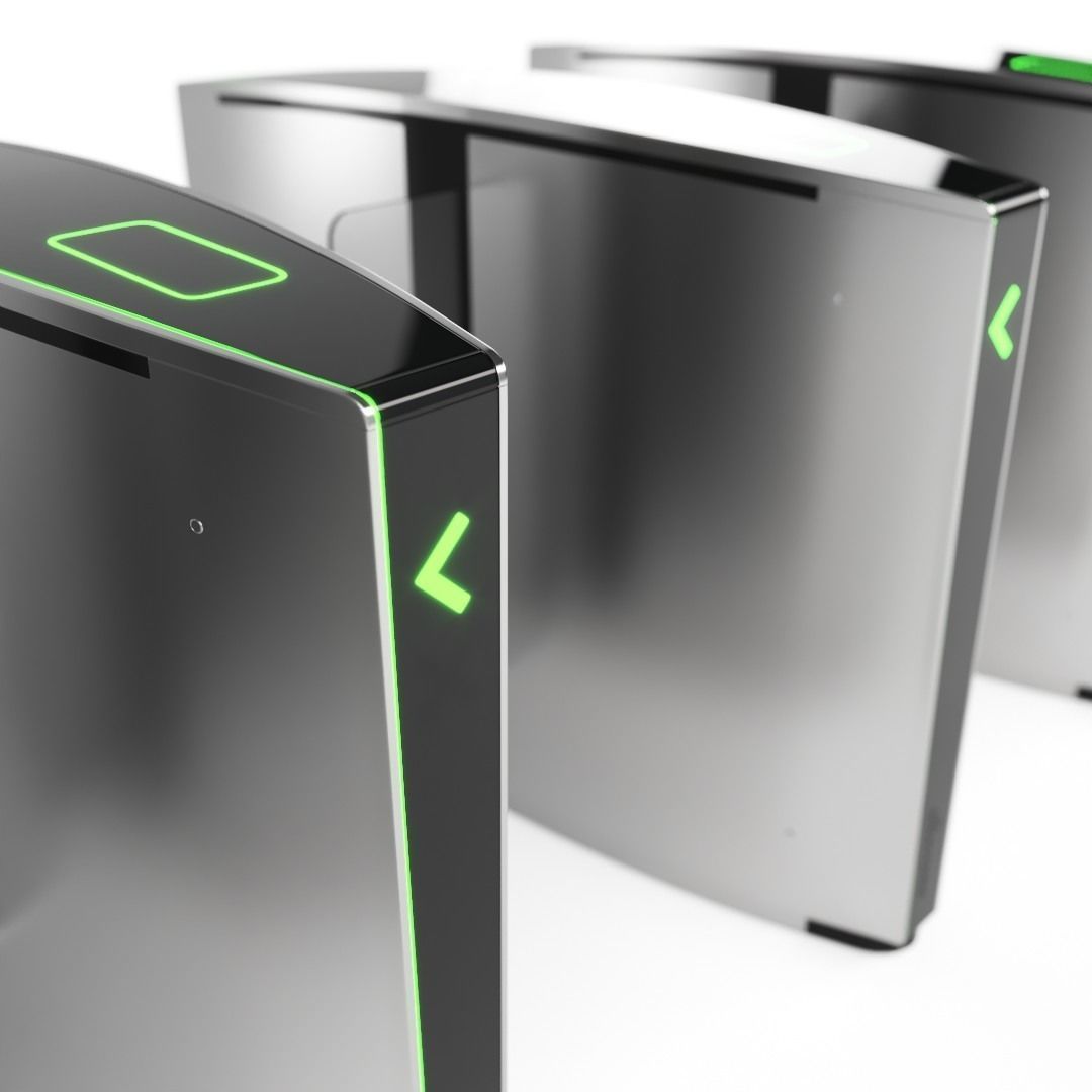 Turnstile Speedlane Slide 3D model_1