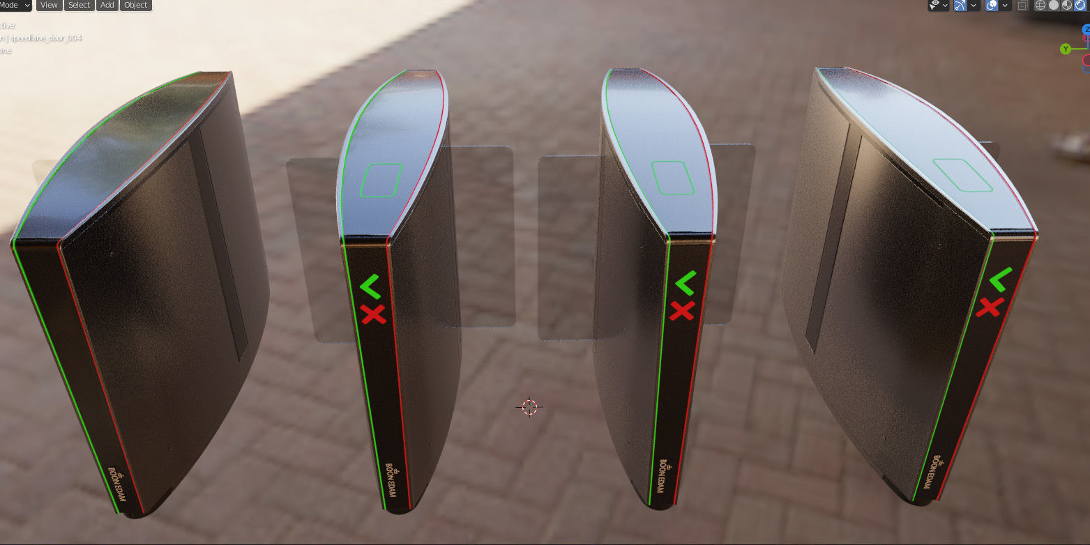 Turnstile Speedlane Slide 3D model_4