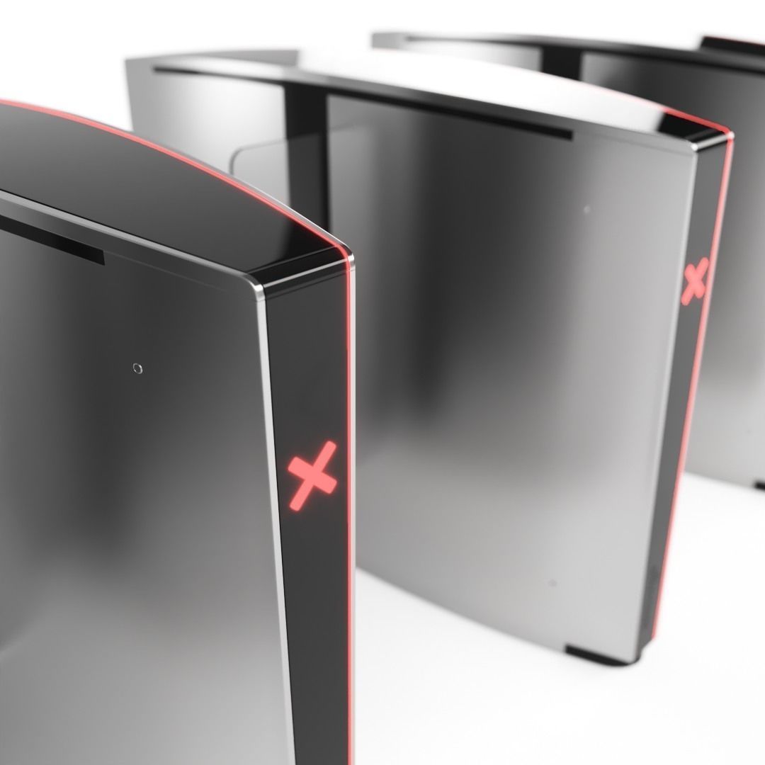 Turnstile Speedlane Slide 3D model_2