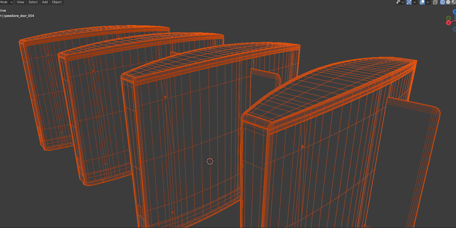 Turnstile Speedlane Slide 3D model_8