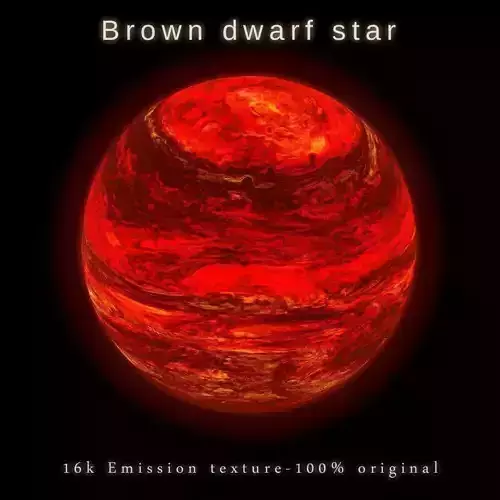 Brown dwarf star Low-poly 3D model