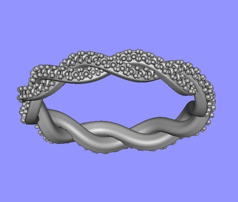Twist Design Eternity Ring 3D print model_4